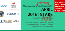 Now Accepting Late Entry Applications for April 2016 Intake