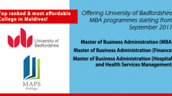 Three new UK MBA Programmes delivered at MAPS College